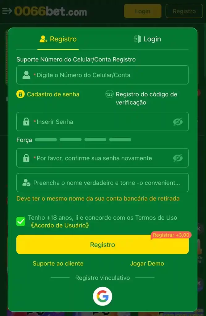 registrar 0066BET